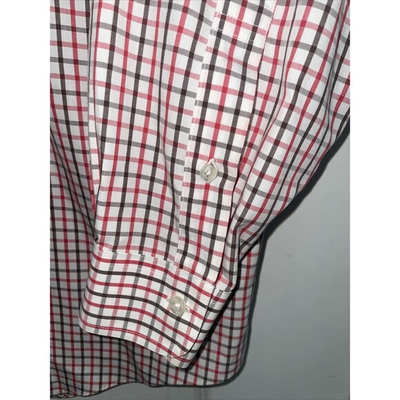 Brooks Brothers Original Polo Button Down Shirt Size L Red Grey White Check - Picture 4 of 13